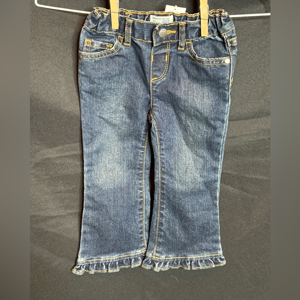 NWT Children’s Place Ruffle Leg Dark Denim Boutique Size 2T